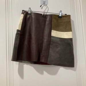 Theory leather skirt